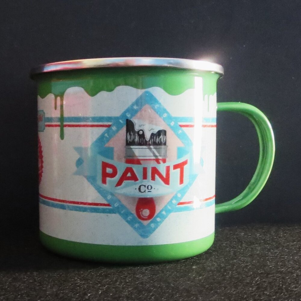 Novelty Metal Mug Paint Can Design Spinning Hat England Unused
